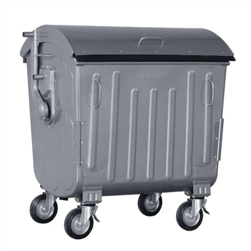 2025 Nouvo konsepsyon galvanised metal bin fatra mobil